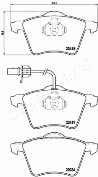 JAPANPARTS KLOCKI HAMULCOWE PA-0314AF 