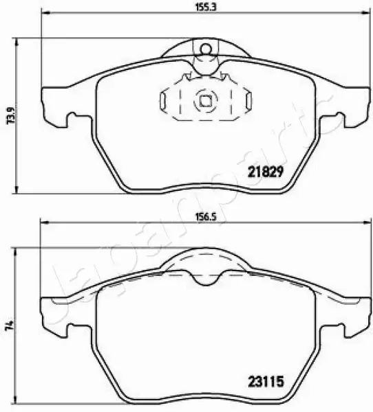 JAPANPARTS KLOCKI HAMULCOWE PA-0404AF 