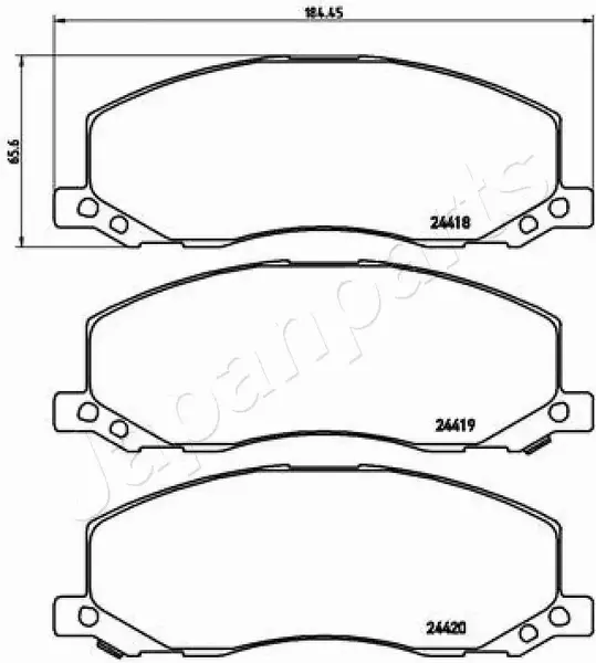 JAPANPARTS KLOCKI HAMULCOWE PA-0405AF 