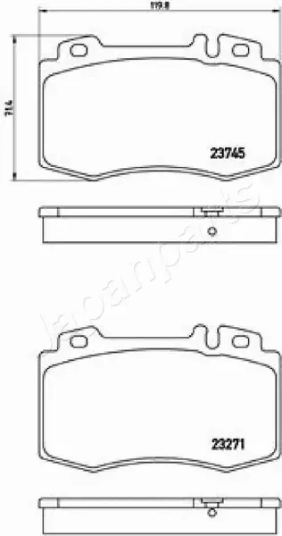 JAPANPARTS KLOCKI HAMULCOWE PA-0510AF 