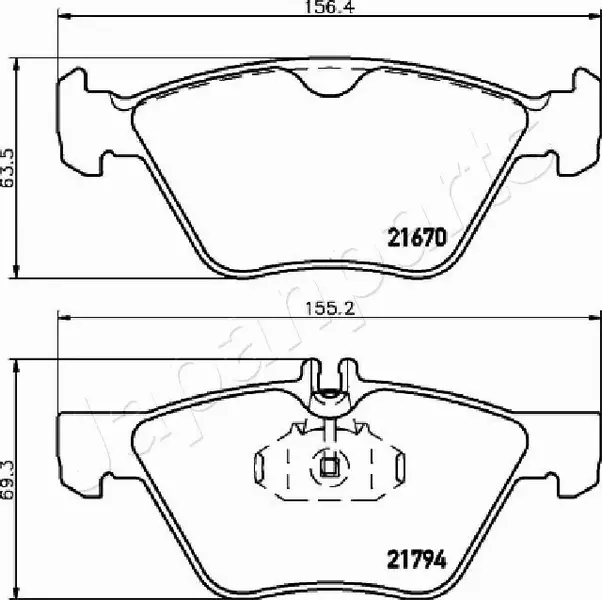 JAPANPARTS KLOCKI HAMULCOWE PA-0520AF 