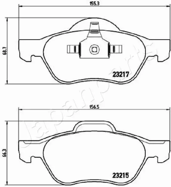 JAPANPARTS KLOCKI HAMULCOWE PA-0709AF 