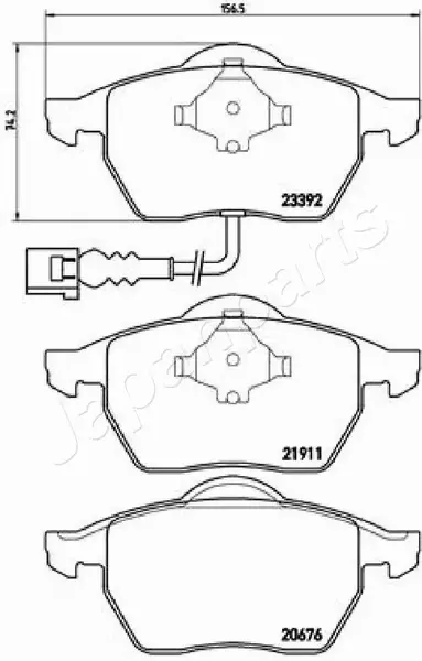 JAPANPARTS KLOCKI HAMULCOWE PA-0906AF 