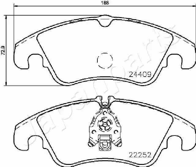 JAPANPARTS KLOCKI HAMULCOWE PA-0916AF 