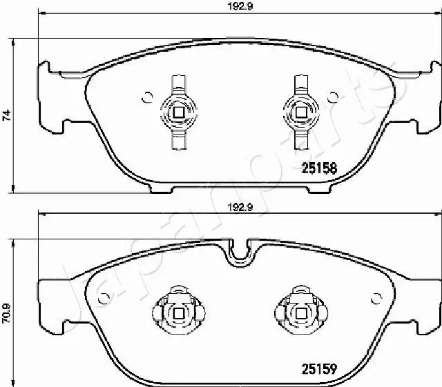 JAPANPARTS KLOCKI HAMULCOWE PA-0925AF 