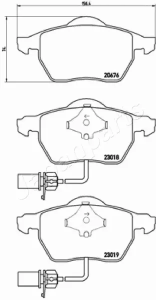 JAPANPARTS KLOCKI HAMULCOWE PA-0927AF 