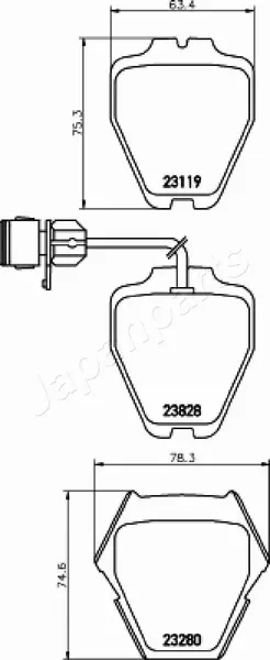 JAPANPARTS KLOCKI HAMULCOWE PA-0928AF 