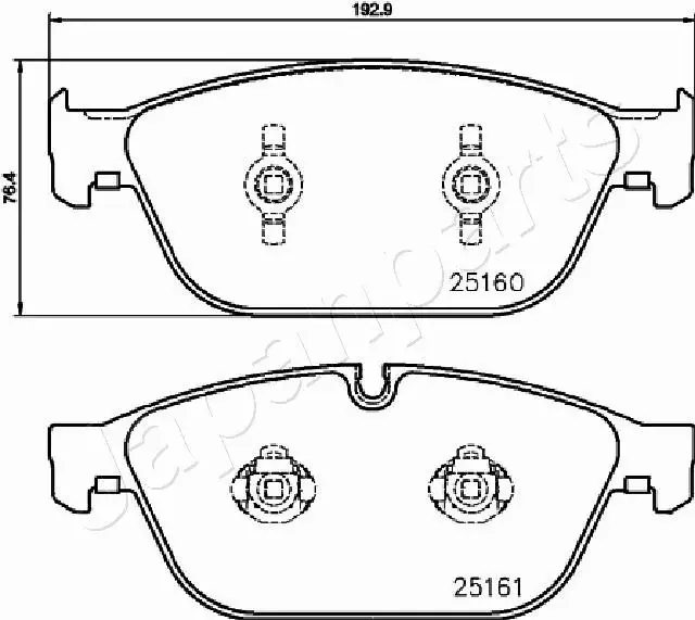 JAPANPARTS KLOCKI HAMULCOWE PA-0930AF 