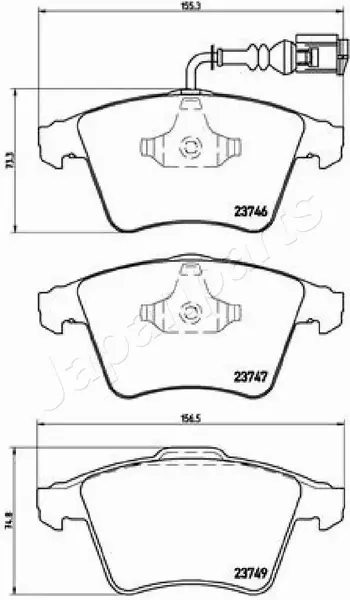 JAPANPARTS KLOCKI HAMULCOWE PA-0954AF 