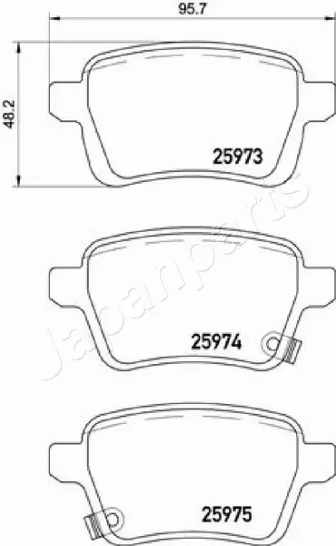 JAPANPARTS KLOCKI HAMULCOWE PP-0209AF 