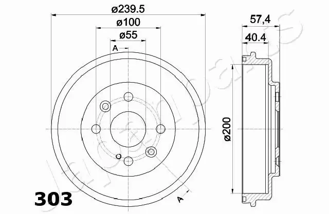 JAPANPARTS BĘBEN HAMULCOWY TA-303 