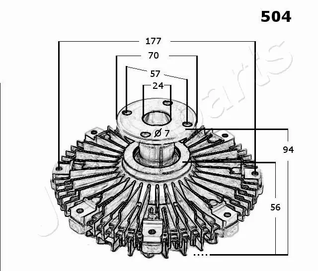 JAPANPARTS SPRZĘGŁO WISKOZA VC-504 