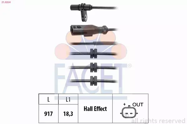 FACET CZUJNIK ABS 21.0254 