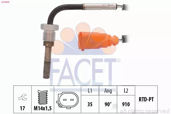 FACET CZUJNIK TEMPERATURY SPALIN 22.0035 