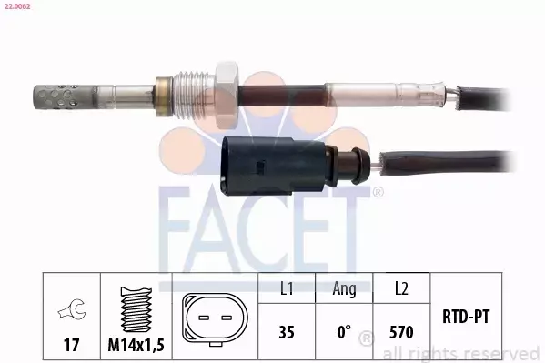 FACET CZUJNIK TEMPERATURY SPALIN 22.0062 