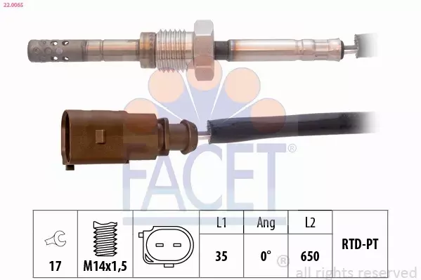 FACET CZUJNIK TEMPERATURY SPALIN 22.0065 