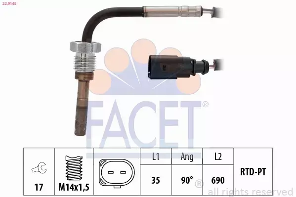 FACET CZUJNIK TEMPERATURY SPALIN 22.0145 