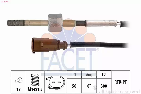 FACET CZUJNIK TEMPERATURY SPALIN 22.0149 