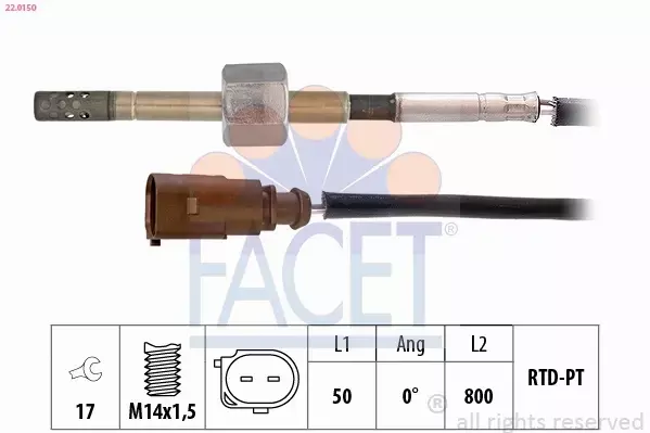 FACET CZUJNIK TEMPERATURY SPALIN 22.0150 