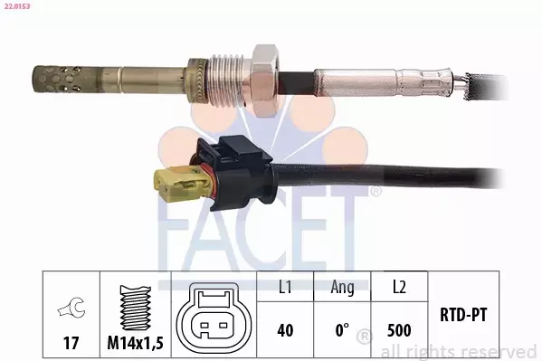 FACET CZUJNIK TEMPERATURY SPALIN 22.0153 