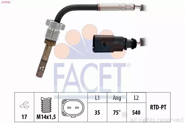 FACET CZUJNIK TEMPERATURY SPALIN 22.0162 