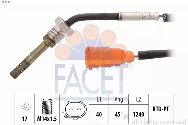 FACET CZUJNIK TEMPERATURY SPALIN 22.0191 