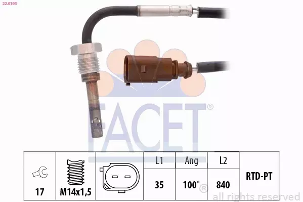 FACET CZUJNIK TEMPERATURY SPALIN 22.0193 