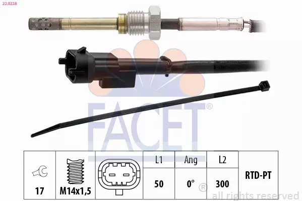 FACET CZUJNIK TEMPERATURY SPALIN 22.0228 