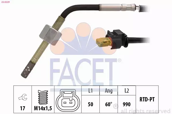 FACET CZUJNIK TEMPERATURY SPALIN 22.0229 