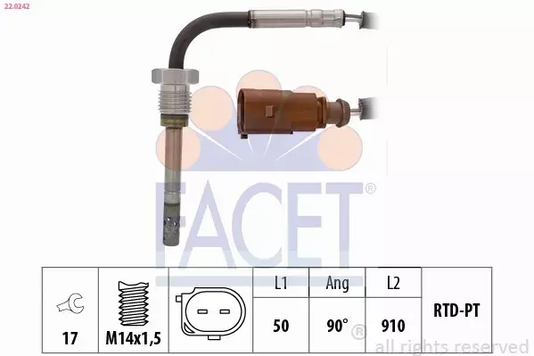 FACET CZUJNIK TEMPERATURY SPALIN 22.0242 