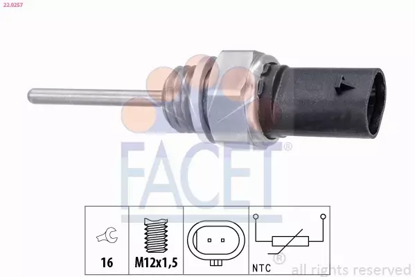 FACET CZUJNIK TEMPERATURY SPALIN 22.0257 