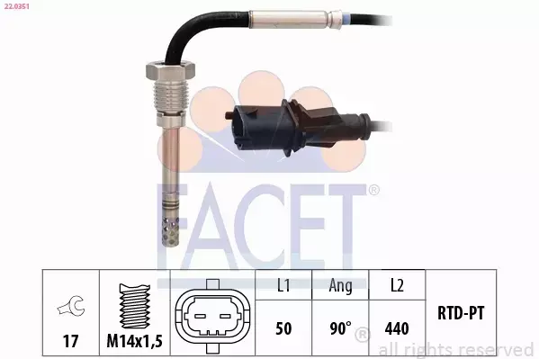 FACET CZUJNIK TEMPERATURY SPALIN 22.0351 