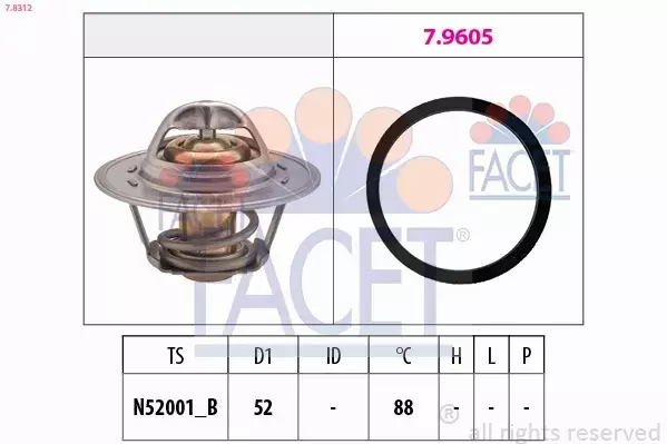 FACET TERMOSTAT 7.8312 