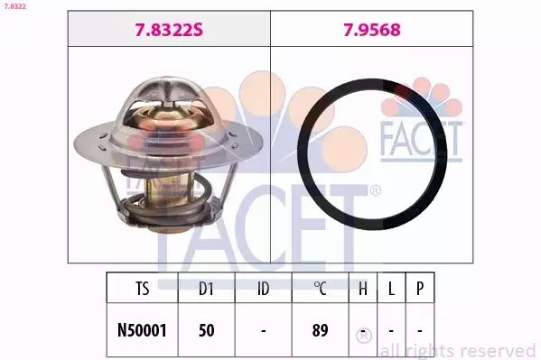 FACET TERMOSTAT 7.8322 