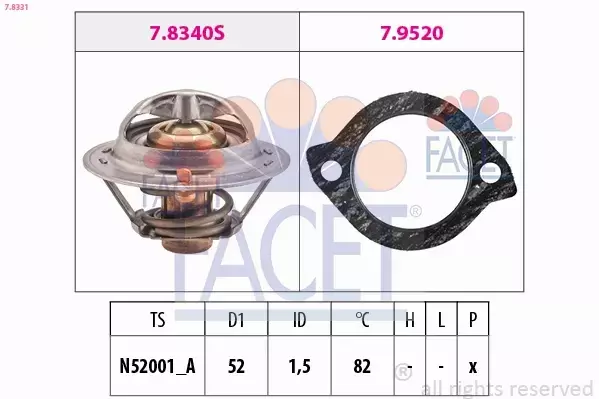 FACET TERMOSTAT 7.8331 