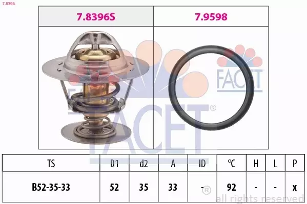 FACET TERMOSTAT 7.8396 