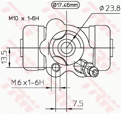 TRW CYLINDEREK HAMULCOWY TYŁ SUBARU JUSTY IV 