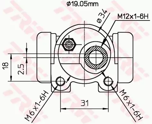 TRW CYLINDEREK HAMULCOWY TYŁ BWD123 