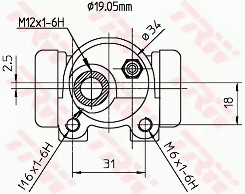 TRW CYLINDEREK HAMULCOWY BWD134 