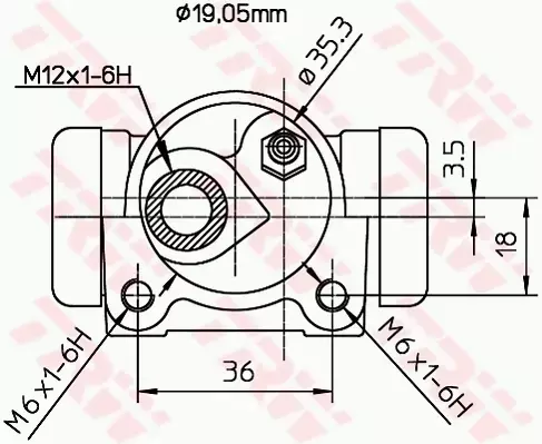 TRW CYLINDEREK HAMULCOWY TYŁ BWD300 