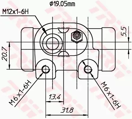 TRW CYLINDEREK HAMULCOWY BWD307T 