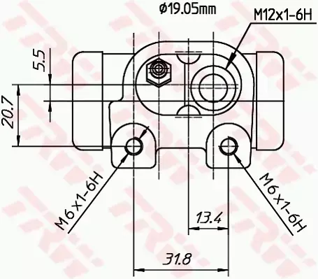 TRW CYLINDEREK HAMULCOWY BWD307T 