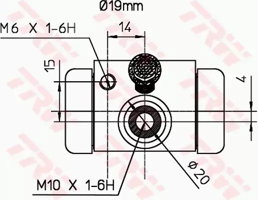 TRW CYLINDEREK HAMULCOWY TYŁ YPSILON (843_) 