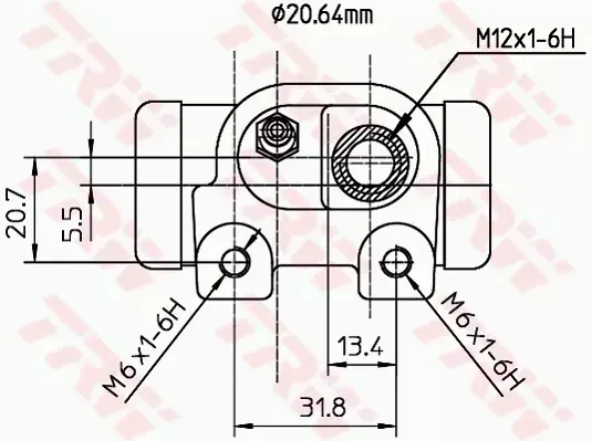 TRW CYLINDEREK HAMULCOWY BWF126 