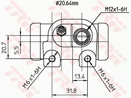 TRW CYLINDEREK HAMULCOWY TYŁ BWF128 