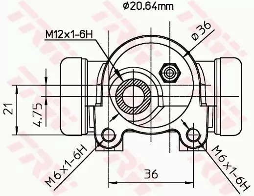 TRW CYLINDEREK HAMULCOWY TYŁ LEWY BWF153 