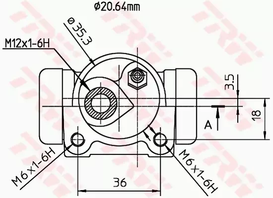 TRW CYLINDEREK HAMULCOWY TYŁ BWF168 