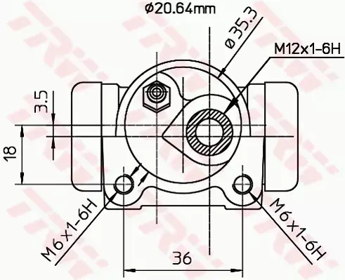 TRW CYLINDEREK HAMULCOWY BWF169 