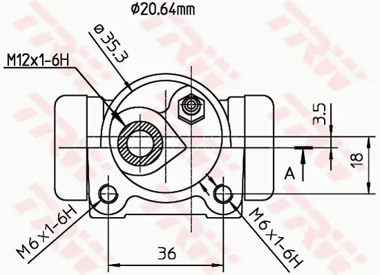 TRW CYLINDEREK HAMULCOWY TYŁ TWINGO I (C06_) 