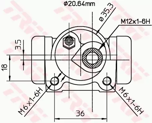 TRW CYLINDEREK HAMULCOWY BWF171 